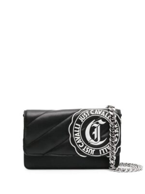 22077881_52071584_1000.jpg Just Cavalli logo-embossed faux-leather quilted crossbody bag