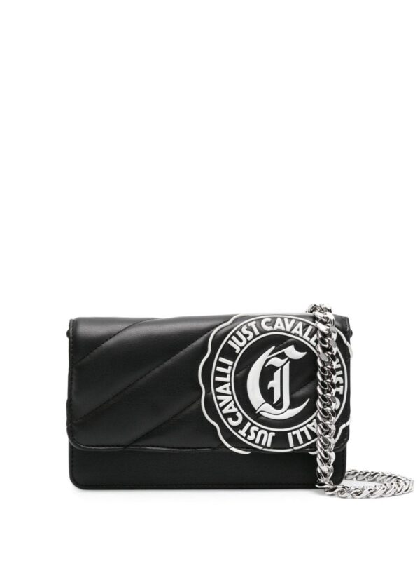 22077881_52071584_1000.jpg Just Cavalli logo-embossed faux-leather quilted crossbody bag