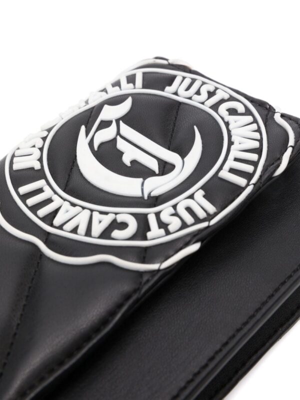 22077881_52071614_1000.jpg Just Cavalli logo-embossed faux-leather quilted crossbody bag