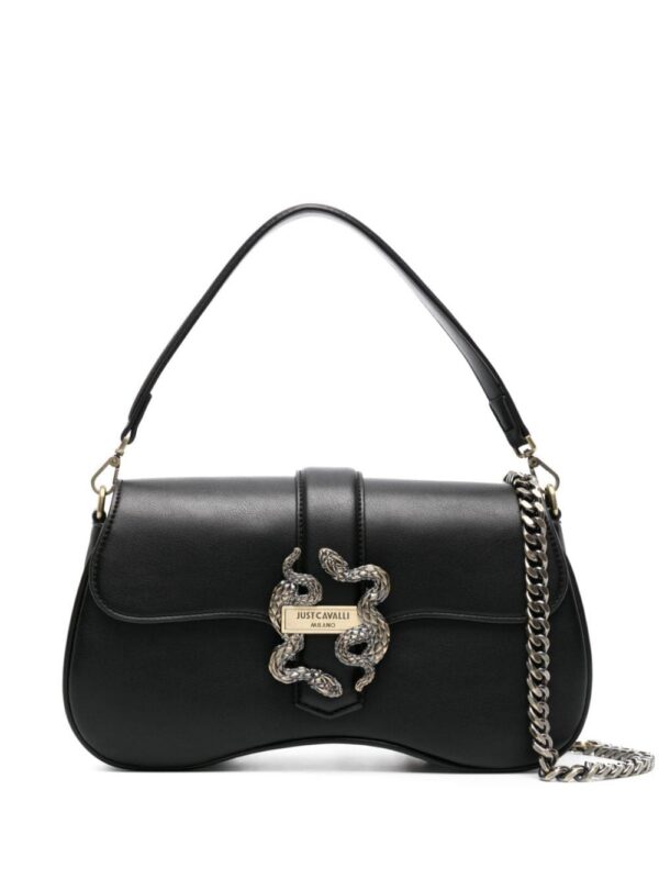 22077887_52067886_1000.jpg Just Cavalli metallic snake-detail leather crossbody bag