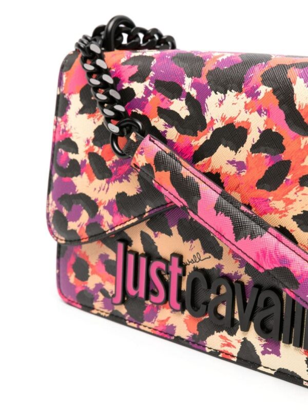 22077889_52073938_1000.jpg Just Cavalli logo-lettering leopard-print shoulder bag