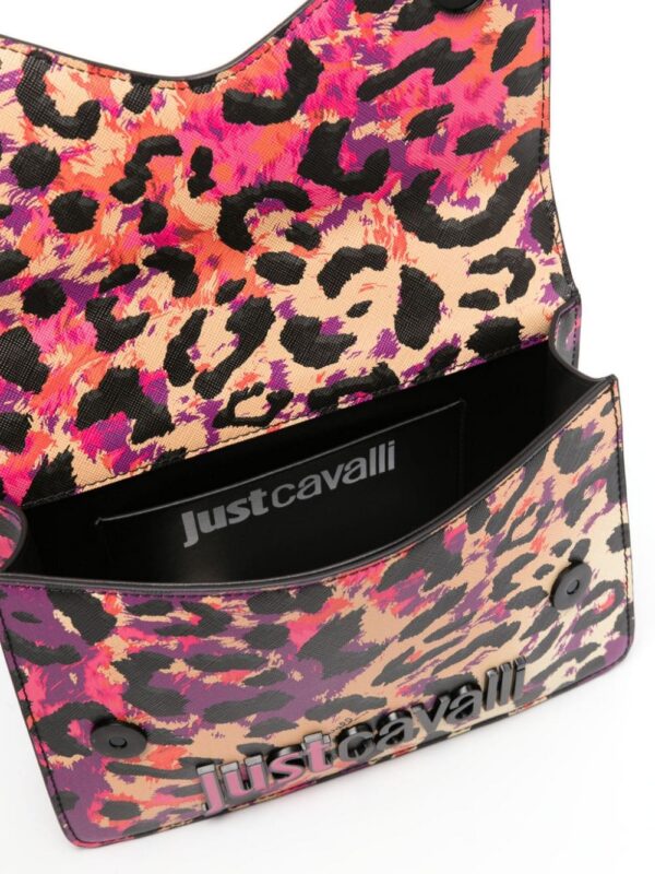 22077889_52073943_1000.jpg Just Cavalli logo-lettering leopard-print shoulder bag