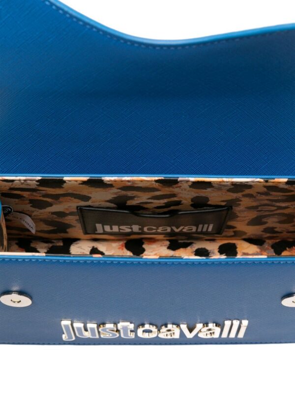 22077893_52067681_1000.jpg Just Cavalli logo-lettering saffiano-leather tote bag
