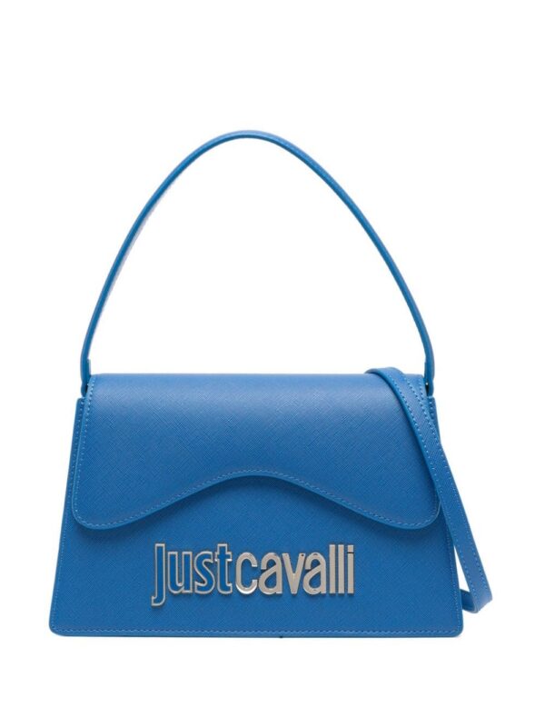 22077893_52067682_1000.jpg Just Cavalli logo-lettering saffiano-leather tote bag