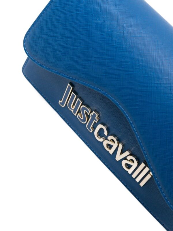 22077893_52067683_1000.jpg Just Cavalli logo-lettering saffiano-leather tote bag