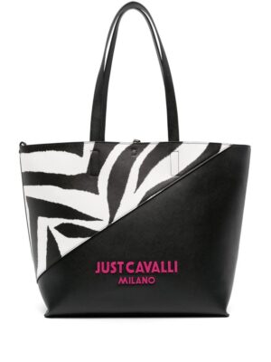 22079590_52071906_1000.jpg Just Cavalli zebra-print panelled tote bag