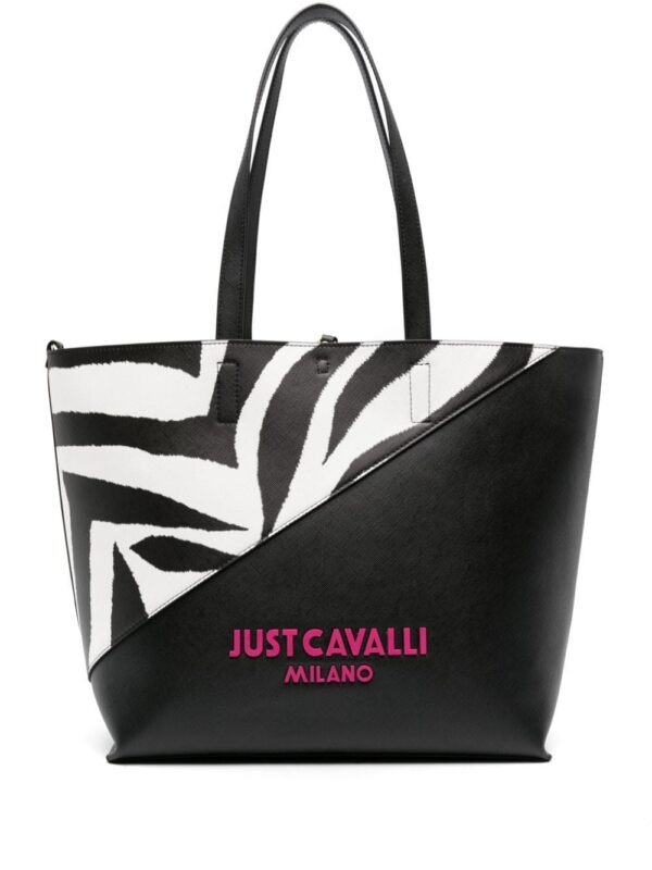 22079590_52071906_1000.jpg Just Cavalli zebra-print panelled tote bag