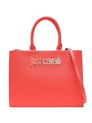 22080164_52071324_1000.jpg Just Cavalli logo-lettering faux-leather tote bag