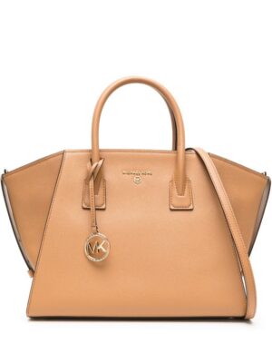 22096381_51925019_1000.jpg Michael Michael Kors large Avril logo-lettering leather tote bag