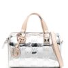 22096413_51981619_1000.jpg Michael Kors logo-debossed metallic-finish tote bag