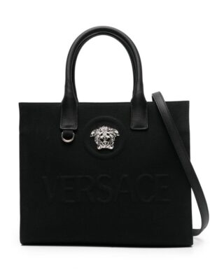 22100472_52023486_1000.jpg Versace small La Medusa canvas tote bag