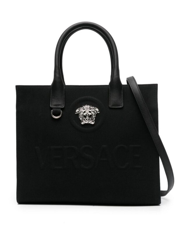 22100472_52023486_1000.jpg Versace small La Medusa canvas tote bag