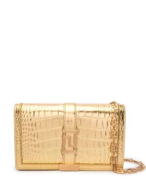 22100522_52066289_1000.jpg Versace crocodile-embossed metallic-leather crossbody bag