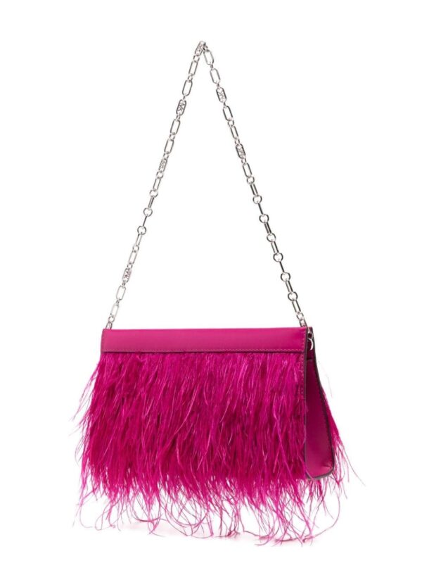 Michael Kors Tabitha feather-embellished leather shoulder bag