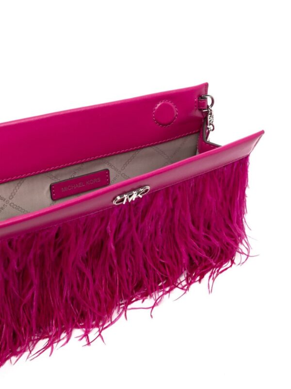 Michael Kors Tabitha feather-embellished leather shoulder bag