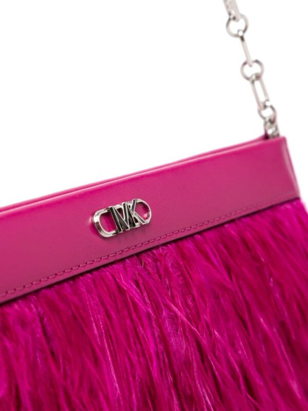 Michael Kors Tabitha feather-embellished leather shoulder bag