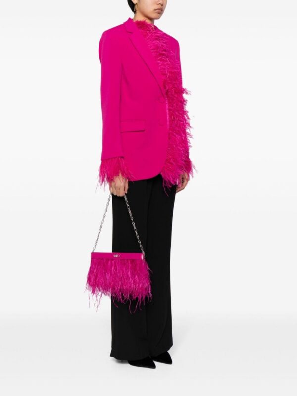 Michael Kors Tabitha feather-embellished leather shoulder bag