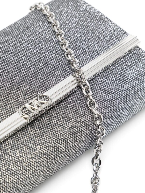 Michael Kors large Mona glitter-detail clutch bag