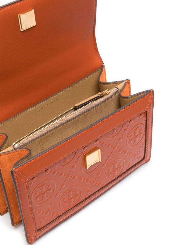 Tory Burch T Monogram patent-leather crossbody bag