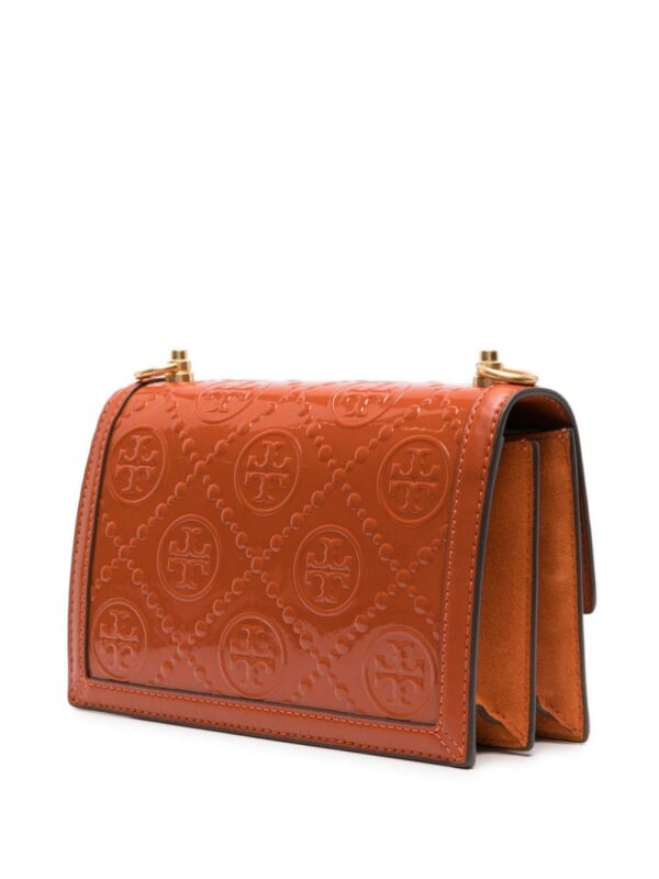 Tory Burch T Monogram patent-leather crossbody bag