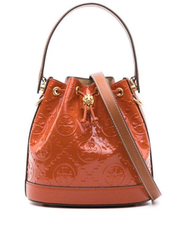 22261820_52123125_1000.jpg Tory Burch Double T embossed-monogram bucket bag