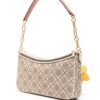 Tory Burch T Monogram floral-appliqué shoulder bag