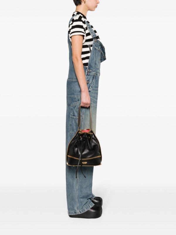 22301430_52800847_1000.jpg Moschino zip-trim leather bucket bag