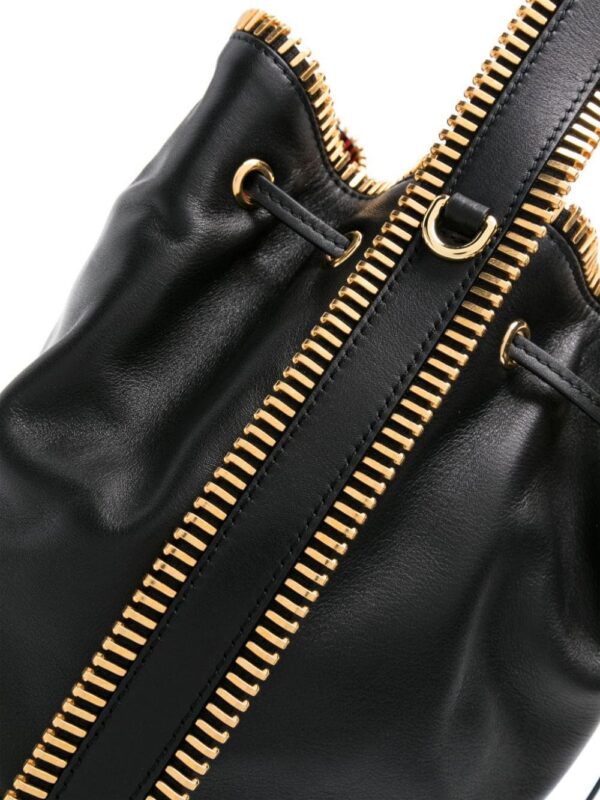 22301430_52800849_1000.jpg Moschino zip-trim leather bucket bag