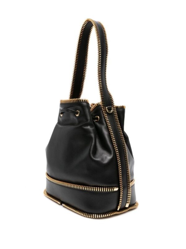 22301430_52800851_1000.jpg Moschino zip-trim leather bucket bag