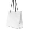 Moschino logo-print leather tote bag