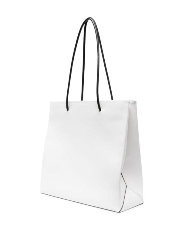 Moschino logo-print leather tote bag