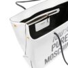 Moschino logo-print leather tote bag