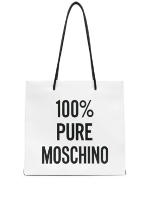 22301442_52170798_1000.jpg Moschino logo-print leather tote bag