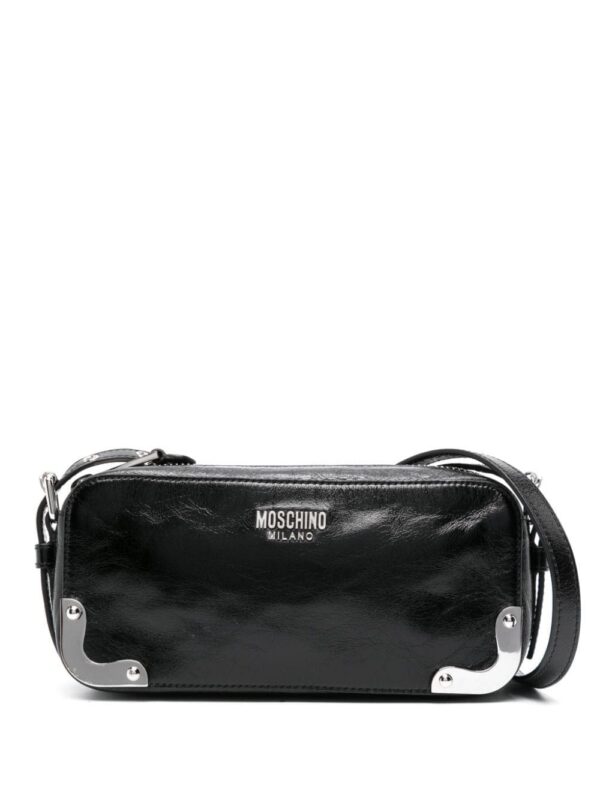 22301443_52173249_1000.jpg Moschino logo-plaque leather crossbody bag