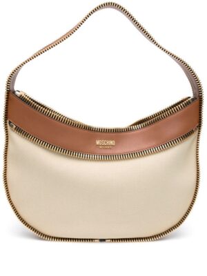 22301448_52801356_1000.jpg Moschino exposed-zip canvas shoulder bag