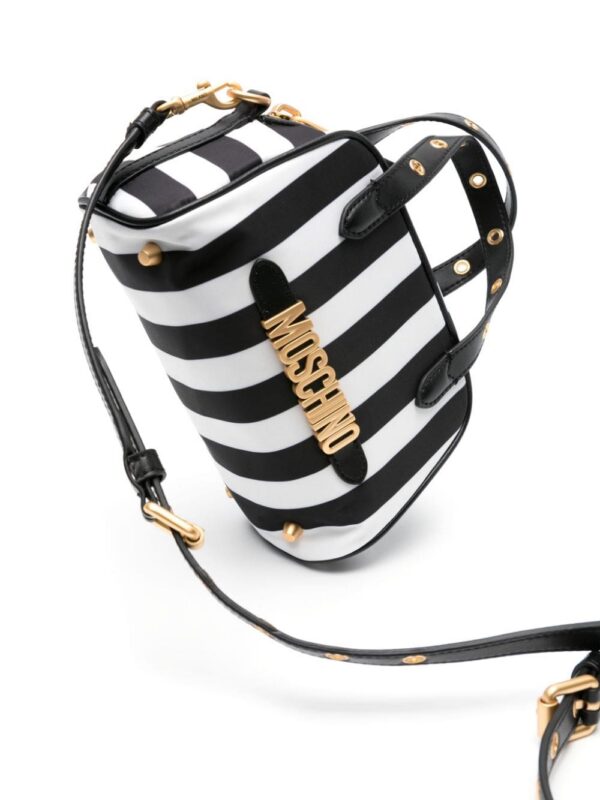 22301452_52558181_1000.jpg Moschino logo-lettering striped tote bag
