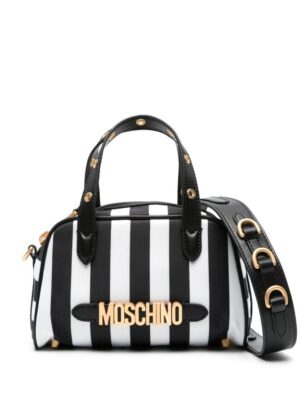 22301452_52558184_1000.jpg Moschino logo-lettering striped tote bag