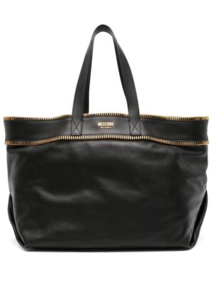 22301456_52565305_1000.jpg Moschino zip-detail leather tote bag