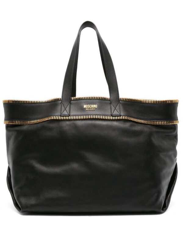 22301456_52565305_1000.jpg Moschino zip-detail leather tote bag