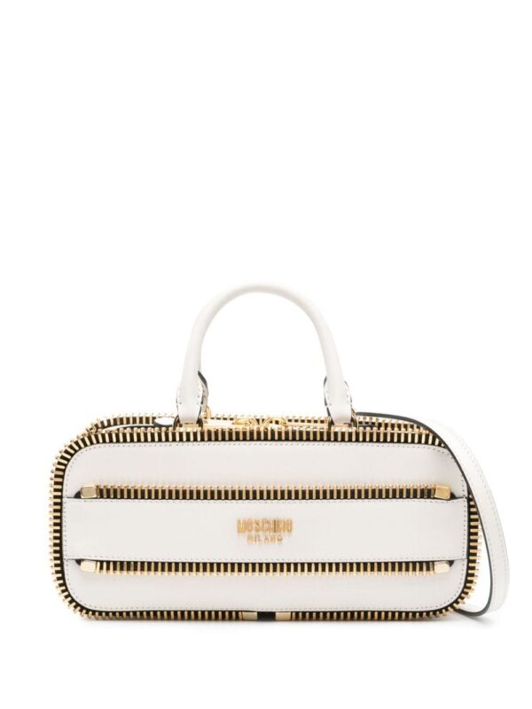 22301461_52816216_1000.jpg Moschino exposed-zip leather tote bag