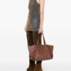 Moschino eyelet-detail leather shoulder bag