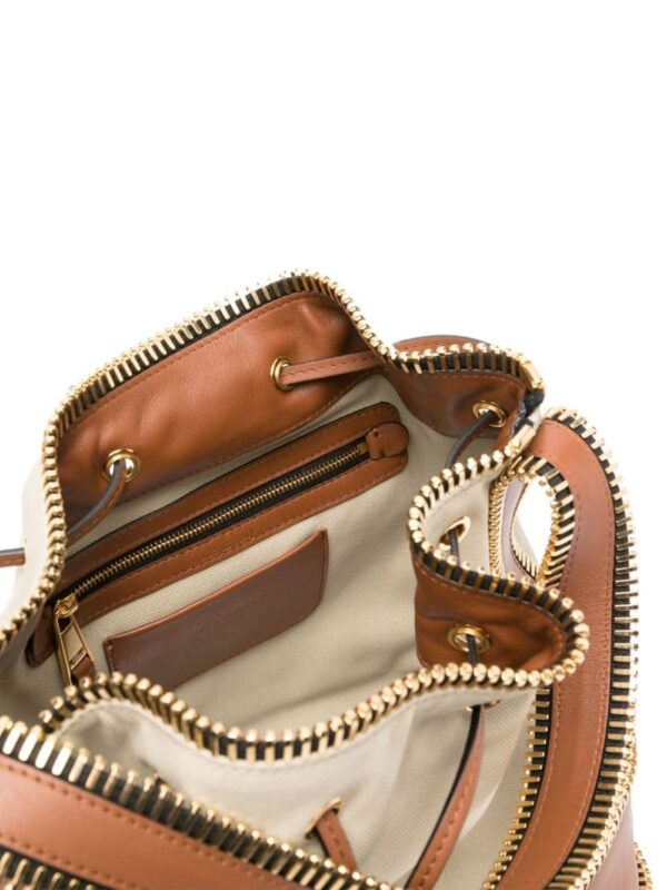 22303324_52176593_1000.jpg Moschino exposed-zip detail canvas bucket bag