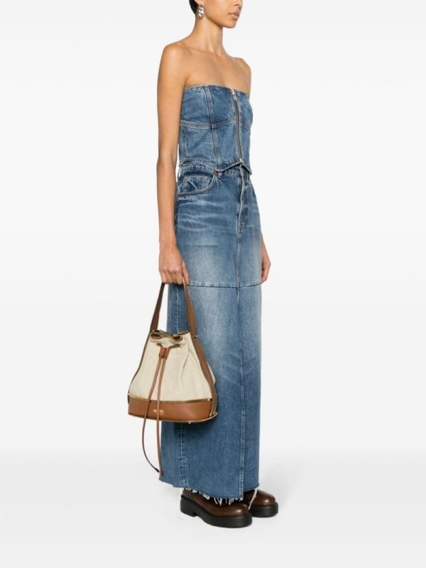 22303324_52176607_1000.jpg Moschino exposed-zip detail canvas bucket bag