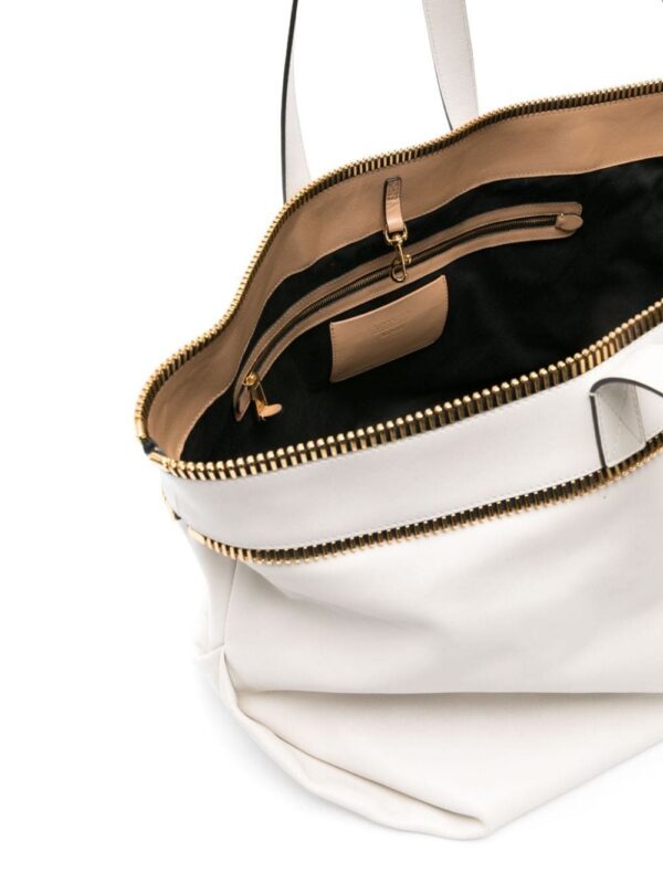 22303326_52177202_1000.jpg Moschino exposed-zip detail leather tote bag