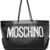 22303328_52173742_1000.jpg Moschino logo-print interwoven leather tote bag
