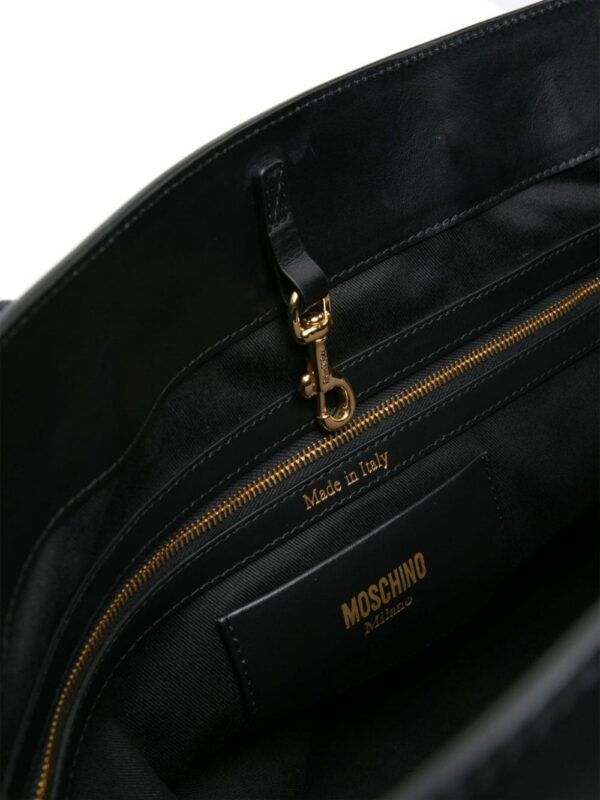 22303328_52173743_1000.jpg Moschino logo-print interwoven leather tote bag