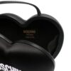 Moschino logo-embroidered leather shoulder bag