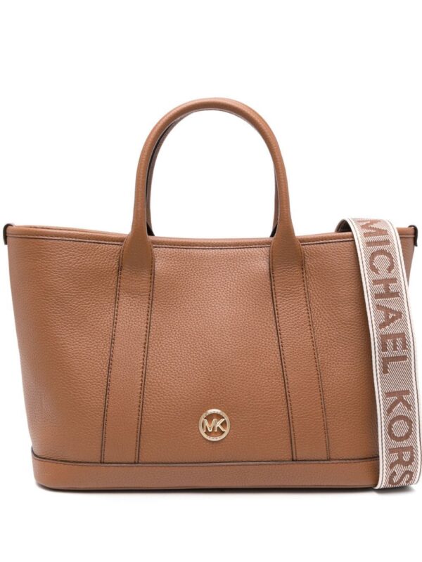 22341658_52252617_1000.jpg Michael Michael Kors logo-plaque leather tote bag