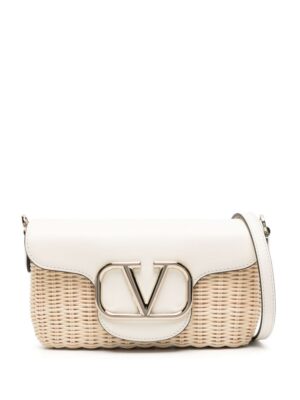 Valentino Garavani Locò raffia crossbody bag