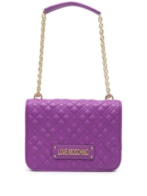 22359153_52761527_1000.jpg Love Moschino logo-plaque quilted shoulder bag